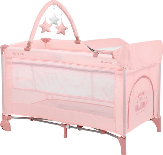 Kikka Boo So Gifted Plus Кошара за игра 2 Нива с Променяща се Повърхност & Матрак Розов 124x64см
