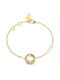 Guess Bracelet with design Heart made of Steel Gold Plated with Zircon