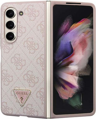 Guess 4g Back Cover Πλαστικό / Δερμάτινο / Δερματίνης Ροζ (Galaxy Z Fold5)