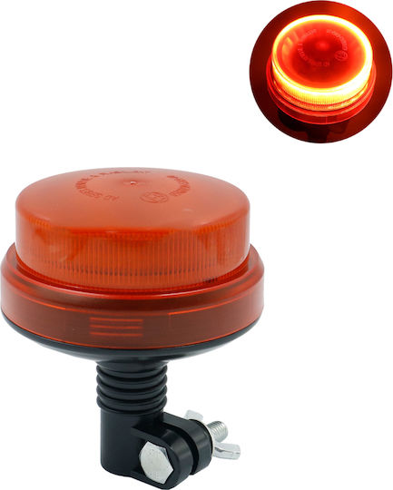 Car Beacon LED 12 / 24V Waterproof 10.8cm with Orange Lighting