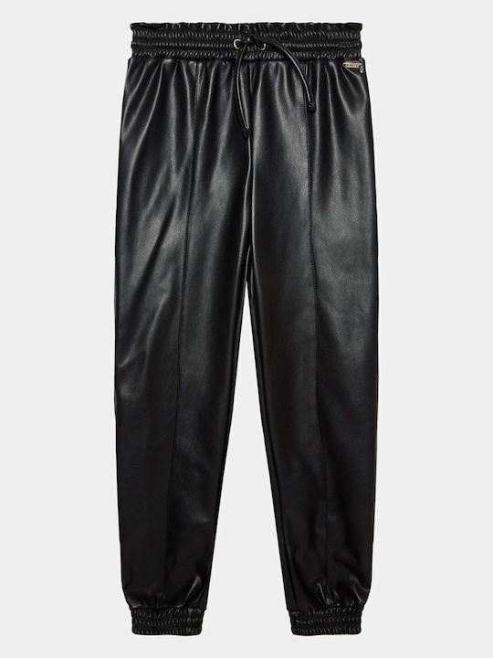 Pantaloni din Piele pentru Copii Negru