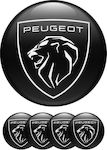 Peugeot Autoemblem Aufkleber mit Emaille Überzug 5.5 x 5.5cm für Autoreifen Bunt 4Stück