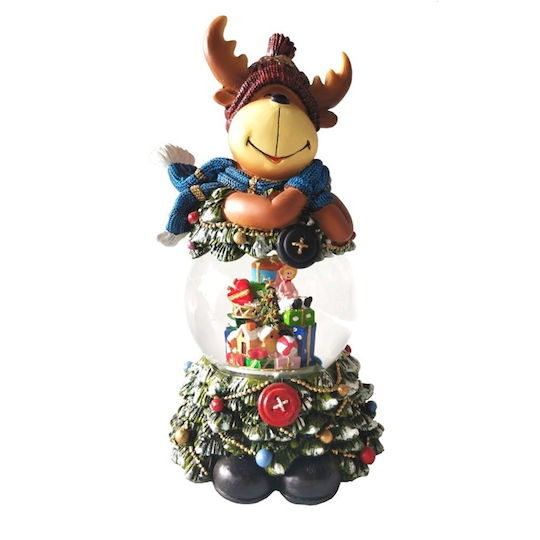 Weihnachtliche Schneekugel mit Rentier 1Stück