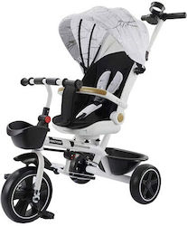 ForAll Παιδικό Τρίκυκλο Ποδήλατο με Αποθηκευτικό Χώρο, Χειρολαβή Γονέα & Σκίαστρο για 18+ Μηνών Λευκό
