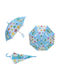4teen-4ty Kids Umbrella Curved Handle Dinosaur Blue with Diameter 84cm