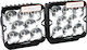 NovSight Squareς Waterproof Headlights Car LED 40W 10.2cm with White Lighting 1pcs