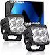 NovSight Square Waterproof Headlights Car LED Audi 80 Mazda 3 / 2 12 / 24V 40W 9.2cm with White Lighting 2pcs