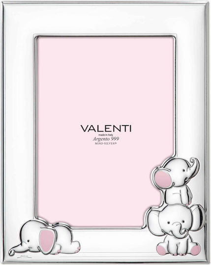 Valenti Kinder Fotorahmen Silber Rosa 13x18cm