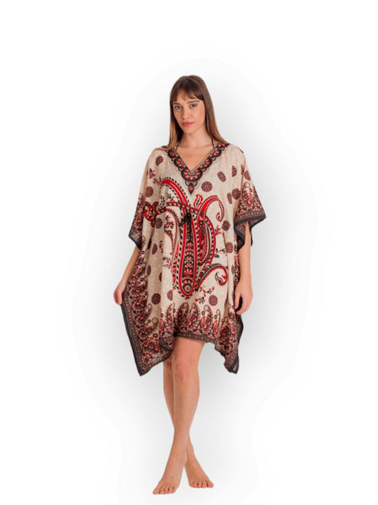Rima Beachwear Γυναικείο Καφτάνι Παραλίας Κόκκινο
