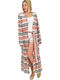 Potre Feminin Lung Kimono de Plajă Multicolor
