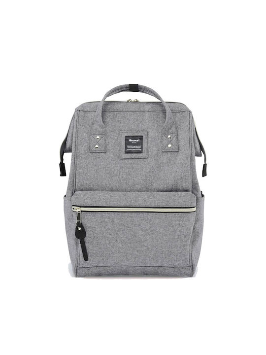 Himawari Women's Fabric Backpack Waterproof with USB Port Gray