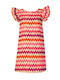 Mädchenkleid Kurzärmelig Mehrfarbig