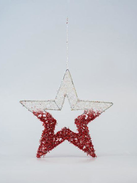 Eurolamp Χριστουγεννιάτικο Διακοσμητικó Κρεμαστό Αστέρι Πλαστικό