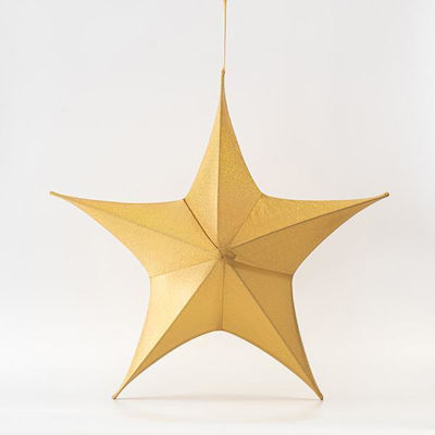 Eurolamp Fabric Christmas Decorative Pendant Star Gold