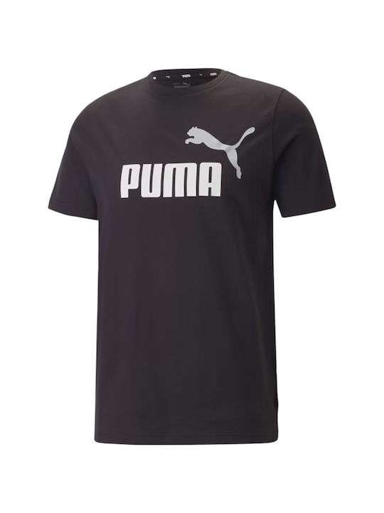 Puma Ess+ 2 Col T-shirt Bărbătesc cu Mânecă Scurtă Negru