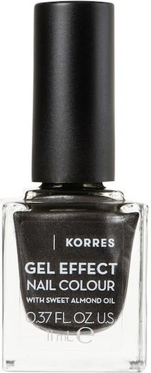 Korres Gel Effect Glossy Βερνίκι Νυχιών Μακράς Διαρκείας Moonstone Grey 96 11ml