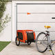 vidaXL Remorcă bicicletă pentru transport câine până la 45kg Portocaliu