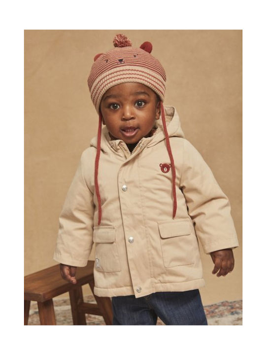 Sergent Major Boys Casual Jacket Beige Double Sided with Lining & Ηood