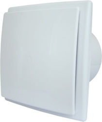 Microlink Επιτοίχιος Εξαεριστήρας Μπάνιου 100mm Λευκός