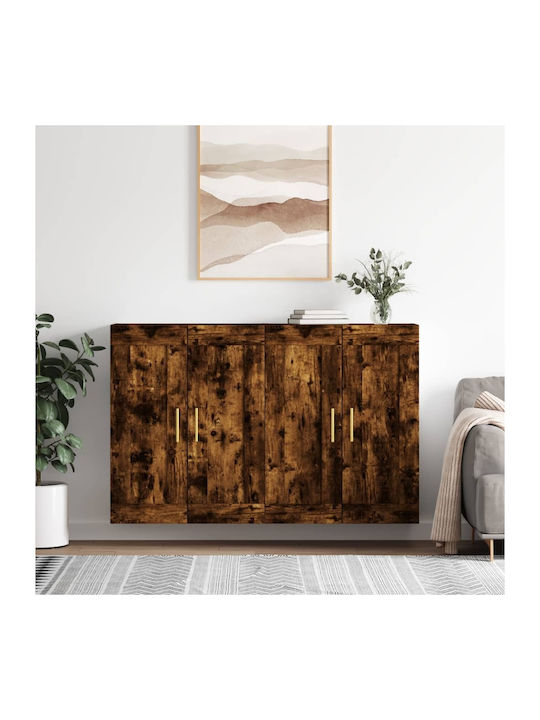 Μπουφές Ξύλινος Καπνιστή Δρυς 140x34x90cm