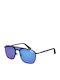 Superdry Trophy Men's Sunglasses with Black Metal Frame and Blue Lens