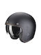 Scorpion Belfast Evo Solid Matte Black Motorcycle Helmet Jet ECE 22.06 with Sun Visor