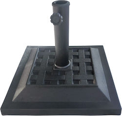 Βάση Ομπρέλας Τσιμεντένια Μαύρη 42x42x32.5cm