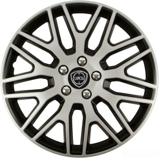 Versaco Car Hubcap Set Dakar Nc with Lancia Emblem 13" 4pcs Silver