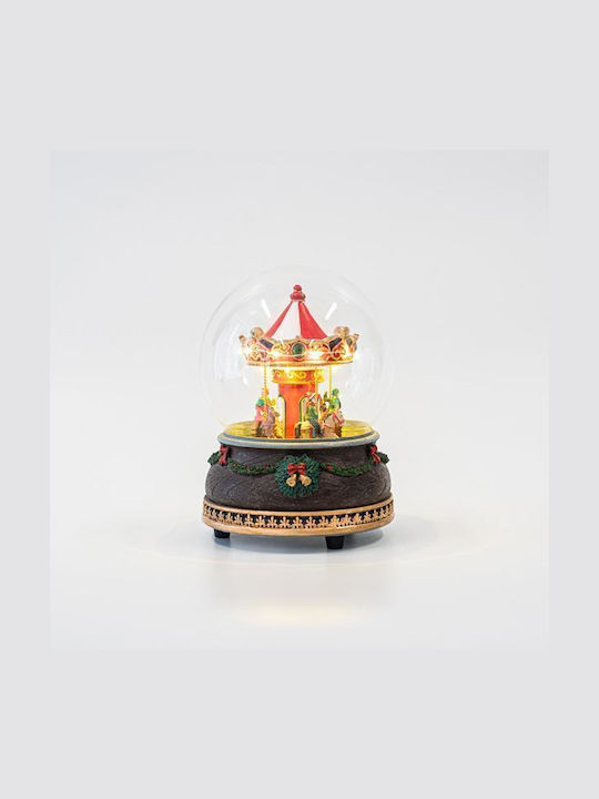 Eurolamp Christmas Illuminated Decorative Carousel with Battery with Music and Movement 16x12x12cm.