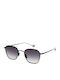 Eyepetizer Jondal Unisex Sunglasses with Black Metal Frame and Black Lens