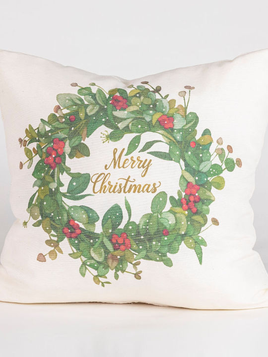 Borea Christmas Decorative Pillow Square Beige ...