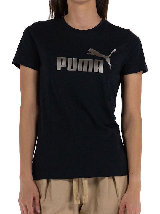 PUMA Logo Women's Athletic Blouse Short Sleeve ...