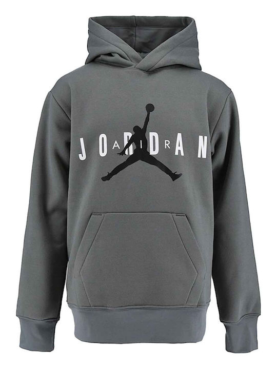 Jordan Παιδικό Φούτερ με Κουκούλα Γκρι Sustainable