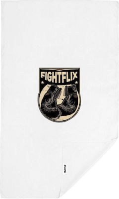 FightFlix Beach Towel White 120x70cm.