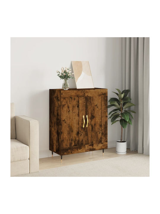 Sideboard Wood & Metal Καπνιστή Δρυς 69.5x34x90cm