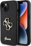 Guess Fixed Glitter 4g Back Cover Μεταλλική Μαύρο (Apple iPhone 15)