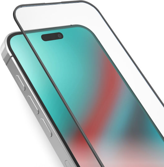 SBS Закалено стъкло за цялото лице Черен (iPhone 15 Pro Max)