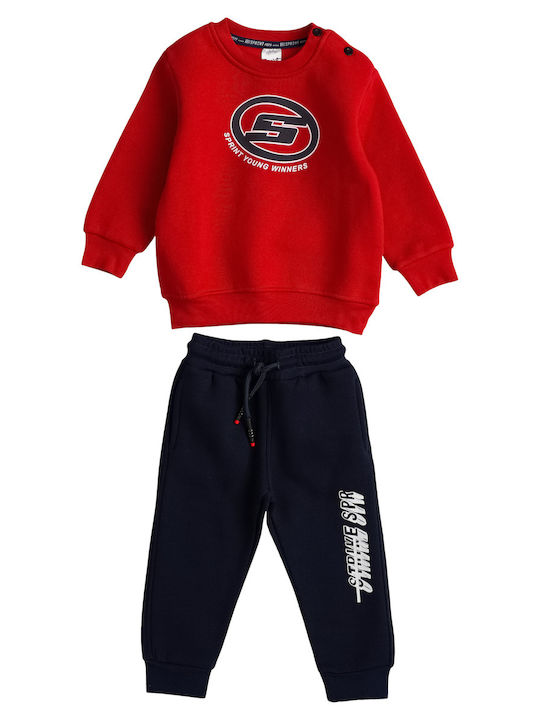 Sprint Kids Sweatpants Set Red 2pcs