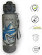 Alpin Kids Water Bottle Plastic with Straw Non Spill Gray 630ml
