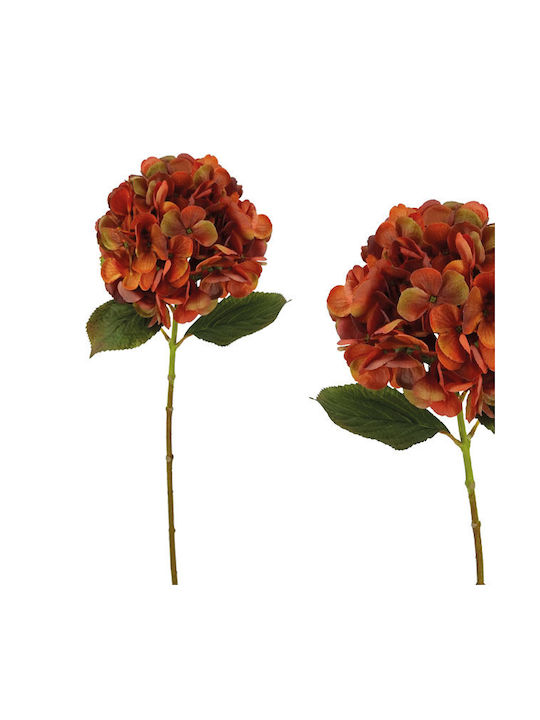 Marhome Ramură Decorativă Artificială Hortensia Orange 60cm 1buc 00-00-18745-1