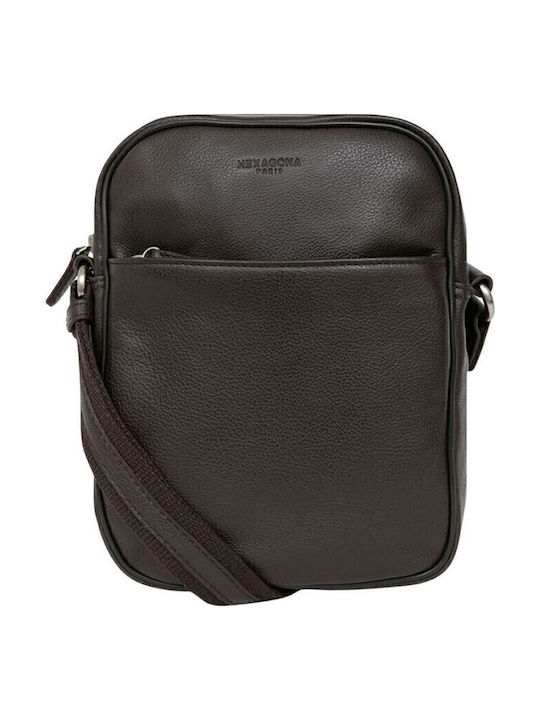 Hexagona Leder Herrentasche Schulter / Crossbod...