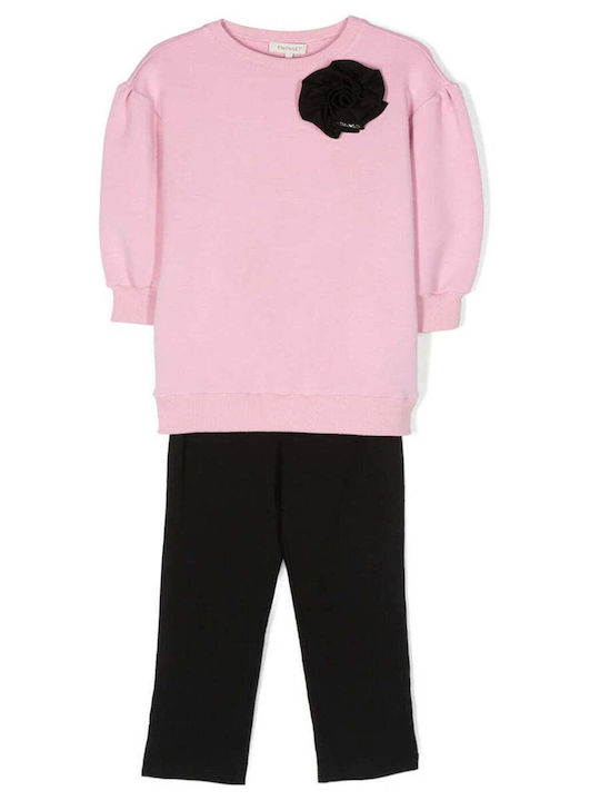 Twinset Kids Sweatpants Set Pink 2pcs 232GJ2175