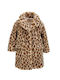 MONNALISA Animal print plush coat