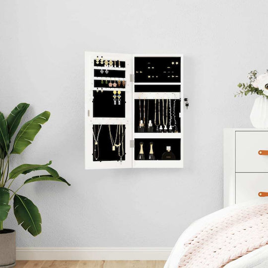 vidaXL Wall Mirror with White Wooden Frame 67x30cm 1pcs