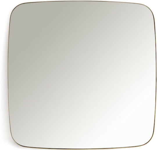 La Redoute Interieurs Като Огледало за Стена с Жълт Металик Рамка 90x99.5см 1бр
