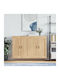 Hanging Living Room Cabinet from Particle Board Beige 69.5x34x90cm