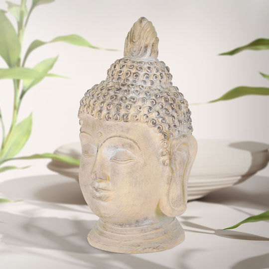 ECD Germany Dekorativer Buddha aus Stein 30x30x55cm 1Stück