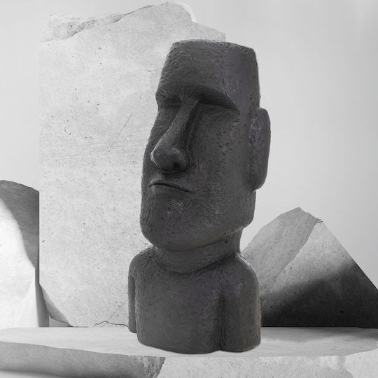 ECD Germany Dekorative Büste aus Stein Moai Rapa Nuil 26.5x19x53.5cm 1Stück
