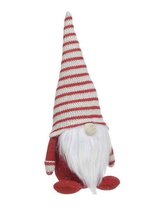 Inart Beleuchtet Weihnachtliche Stoff Figur Zwerge Rot Höhe 25cm