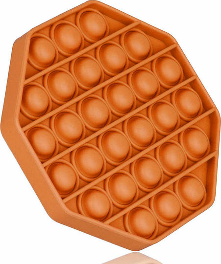 Octagon Поп го Fidget Силиконов Оранжев